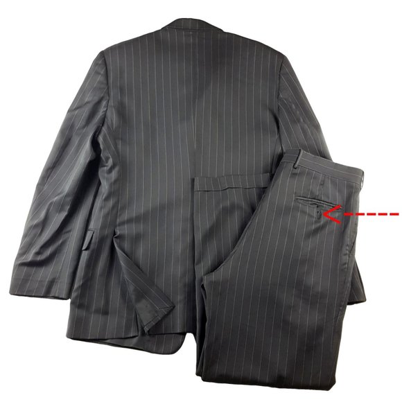 Yves Saint Laurent YSL Mens Pinstripe Wool Suit - Picture 8 of 8